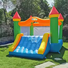 Outdoor Indoor Bounce House Inflatable with Slide for 5-12 12ft x 9ft x 8ft Jump House with Blower Durable Polyester Fabric